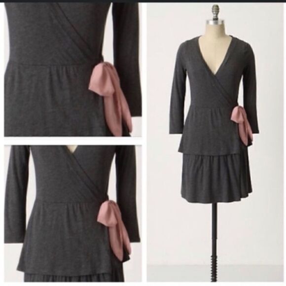🌞 Anthropology Eloise Wrap Dress Sm - Picture 1 of 8